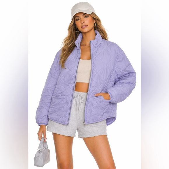all in motion Jackets & Blazers - All In Motion Purple Quilted Lightweight Jacket Medium Oversized Relaxed Fit